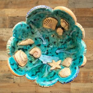 Türkise Muschel Dekoschale